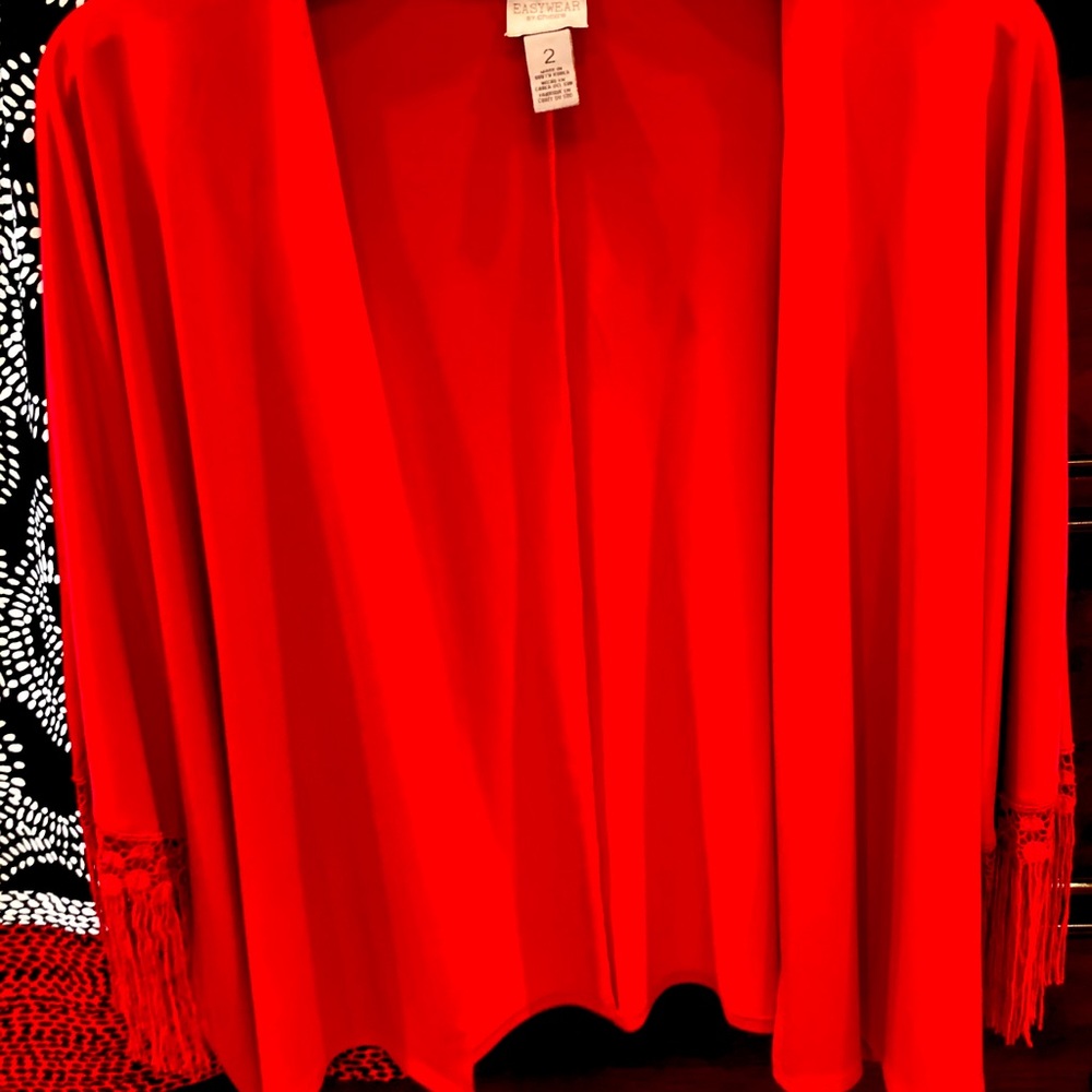 Jacket with fringe